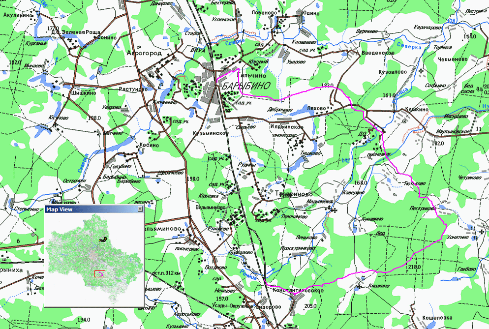Топографическая карта подмосковья